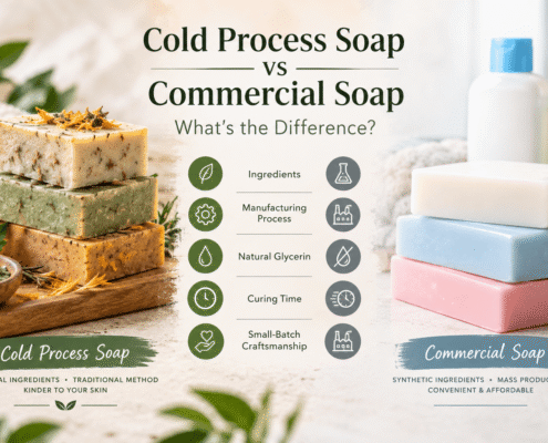 cold process soap vs commercial soap